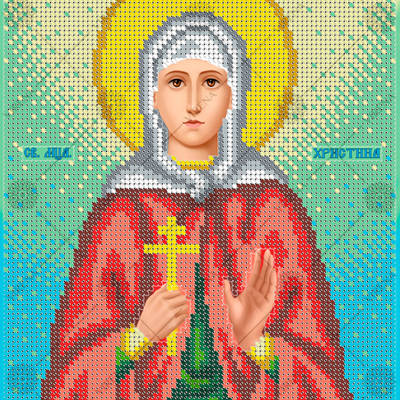 изображение: схема для вышивки бисером икона Св. Мч. Кристина