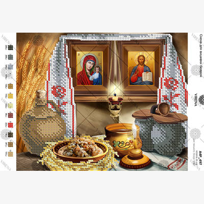 изображение: схема для вышивки бисером Угол с иконами