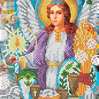 изображение: схема для вышивки бисером по мотивам иконы А. Охапкина Рождественский ангел