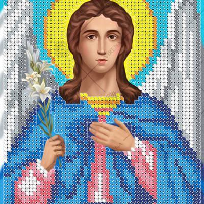 изображение: икона для вышивки бисером Св. Архангел Гавриил