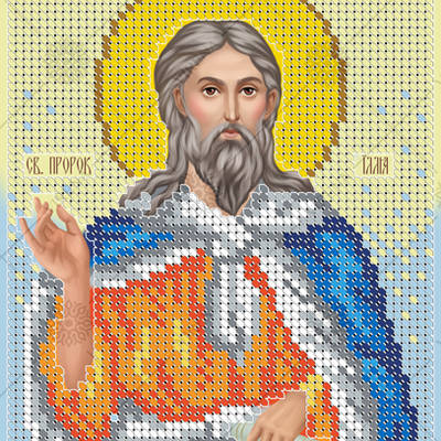 изображение: икона для вышивки бисером Святой пророк Илья