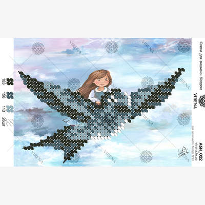 изображение: картина, вышитая бисером, Дюймовочка изображение: картина, вышитая бисером, Дюймовочка