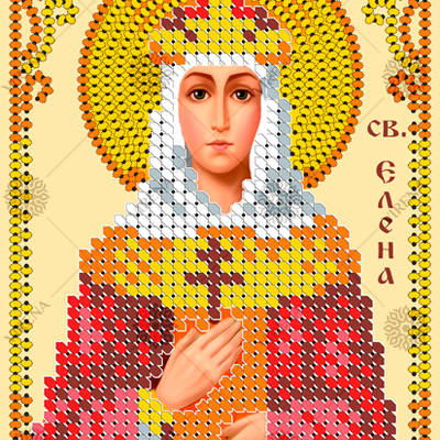 изображение: икона, вышитая бисером, Св. Царица Елена