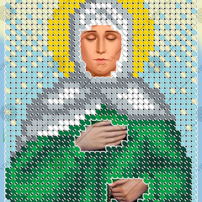 изображение: икона, вышитая бисером, Св. Блаженная Матрона Московская