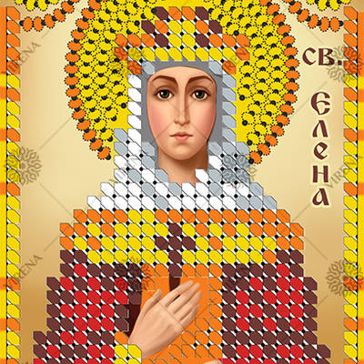 изображение: икона, вышитая бисером, Св. Елена
