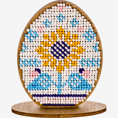 фото: набор для вышивки бисером по дереву, пасхальное яйцо
