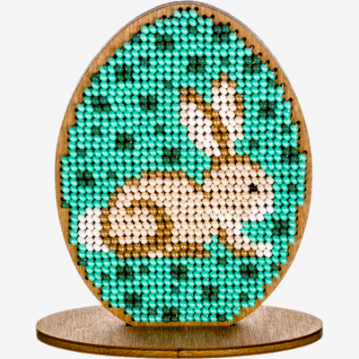 фото: набор для вышивки бисером по дереву, пасхальное яйцо