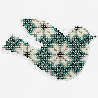 фото: ёлочное украшение, вышитое бисером на пластиковой канве фото: ёлочное украшение, вышитое бисером на пластиковой канве