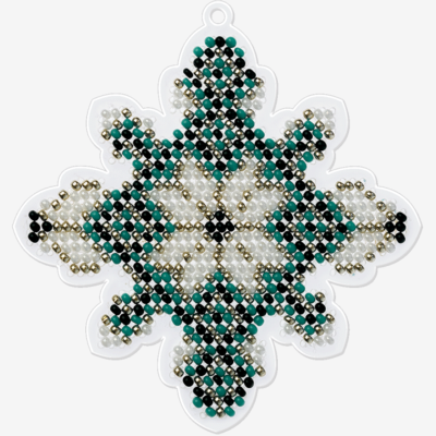 фото: ёлочное украшение, вышитое бисером на пластиковой канве фото: ёлочное украшение, вышитое бисером на пластиковой канве