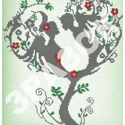 Схема для вышивки бисером Дерево любви