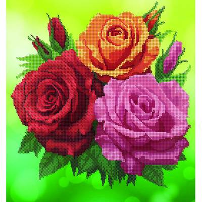 Схема для вышивки бисером Три розы