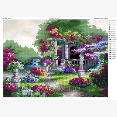 Схема для вышивки бисером Райский сад