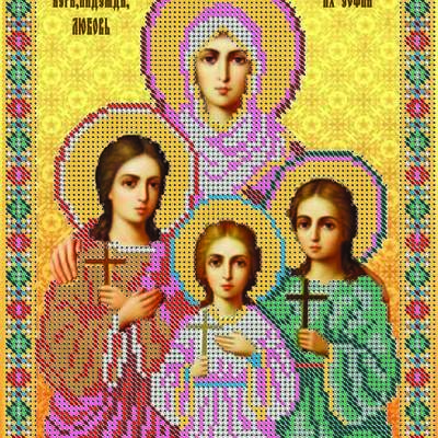 Схема для вышивки бисером Вера, Надежда, Любовь и их мать София
