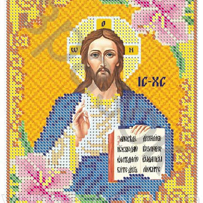 Схема для вышивки бисером иконы Иисус Вседержитель