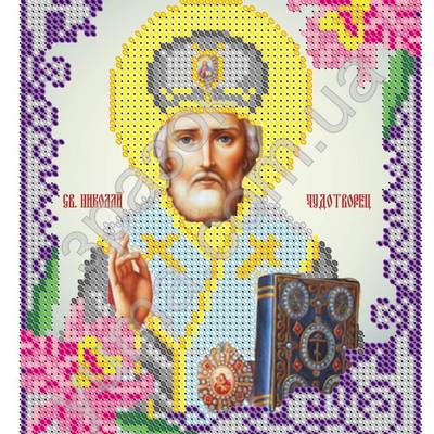 Схема для вышивки бисером иконы Св. Николай