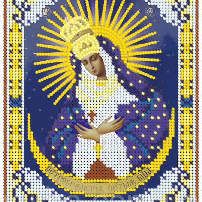 Схема для вышивки бисером иконы Божией Матери Остробрамская