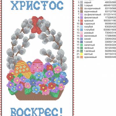 Рушник пасхальный для вышивки бисером