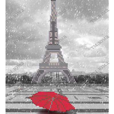 Схема для вышивки бисером Дождь в Париже