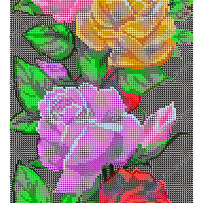 Схема для вышивки бисером Розы