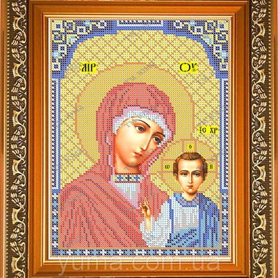 Схема для вышивки бисером иконы Казанская икона Божьей Матери