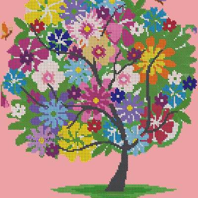 Схема для вышивки бисером Дерево счастья