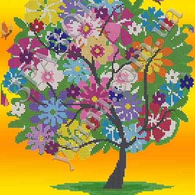 Схема для вышивки бисером Дерево счастья