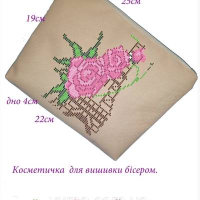 фото: косметичка для вышивки бисером, Роза