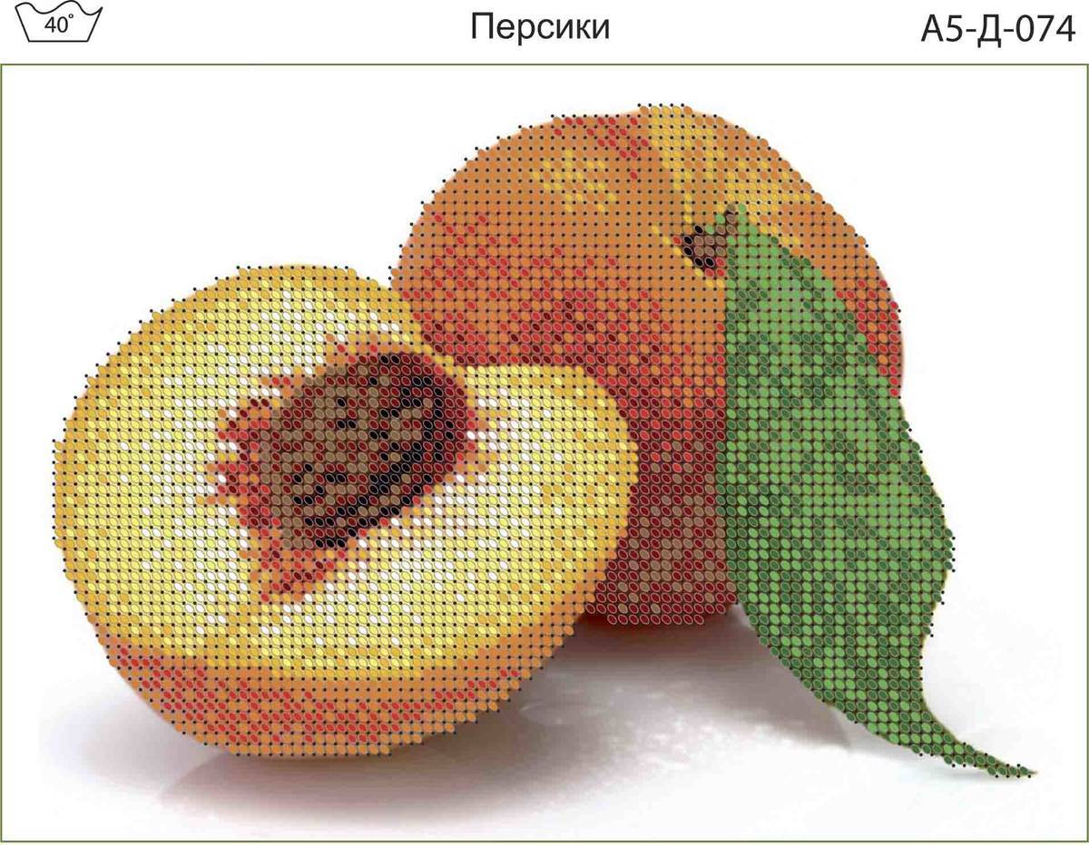 ТА-379 Схема для вышивки бисером Спелые персики