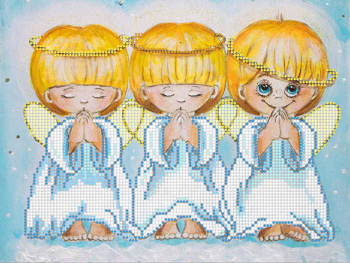 Схемы вышивки - 3 ангелочка