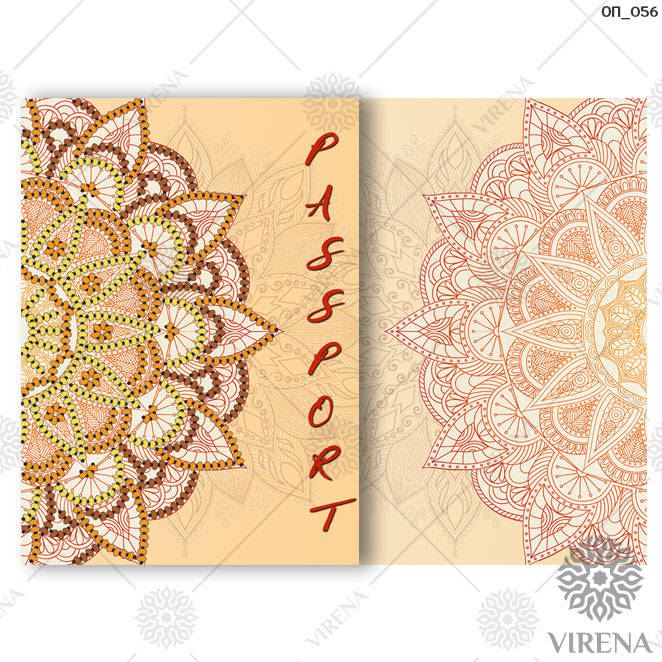 Обложка на паспорт (текстиль лён, машинная вышивка)