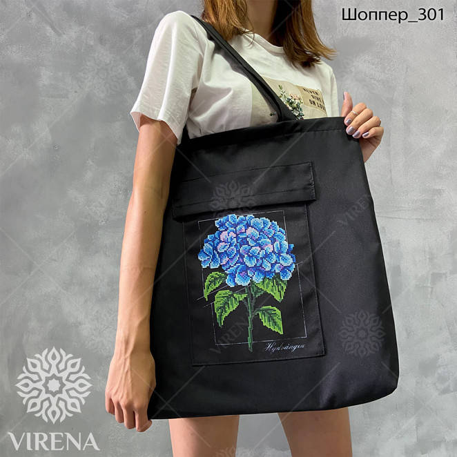 Сумка вышитая лентами и бисером «Цветы с бабочками» Сreative Bag