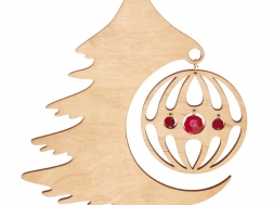 фото: новогоднее украшение из дерева Елочка