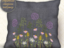 фото: подушка для вышивки нитками, Луговые травы, ТМ Маричка