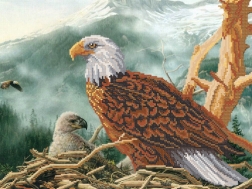 фото: картина для вышивки бисером орел