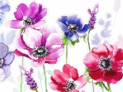 фото: картина для вышивки бисером цветы аннемоны