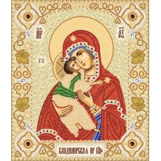 Схема для вышивки бисером Владимирская икона Божией Матери
