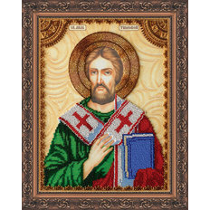 Набор для вышивки бисером на натуральном художественном холсте Святой Тимофей