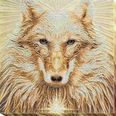 фото: картина для вышивки бисером Волк Вождь