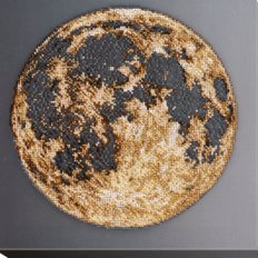 фото: картина для вышивки бисером на холсте Луна