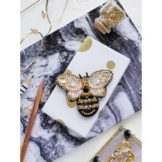 фото: украшение, вышитое бисером, Золотая пчелка