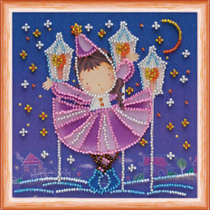 Набор для вышивания бисером на натуральном художественном холсте "Звездный танец"