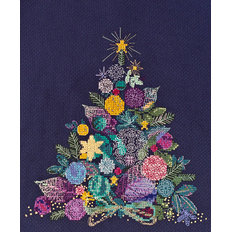 фото: картина для вышивки крестом Новогодняя елка