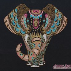 фото: картина для вышивки крестом Золотой слон
