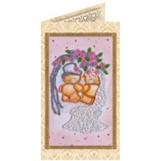 Набор для вышивки бисером открытка С днем бракосочетания-5