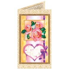 Набор для вышивки бисером открытка С любовью-4