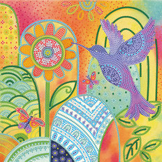 Схема для вышивки бисером на натуральном художественном холсте Экзотическая птица