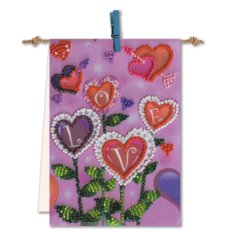 Набор-флажок для вышивки бисером Цветы любви