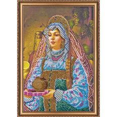 Набор для вышивания бисером на натуральном художественном холсте "Василина"