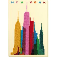 фото: картина вышитая бисером Нью-Йорк