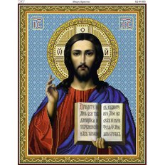 изображение: икона для вышивки бисером, Иисус Христос